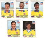 Panini / USA ' 94 / 5 x Colombia / ! zwarte achterzijde !, Verzamelen, Sportartikelen en Voetbal, Zo goed als nieuw, Poster, Plaatje of Sticker