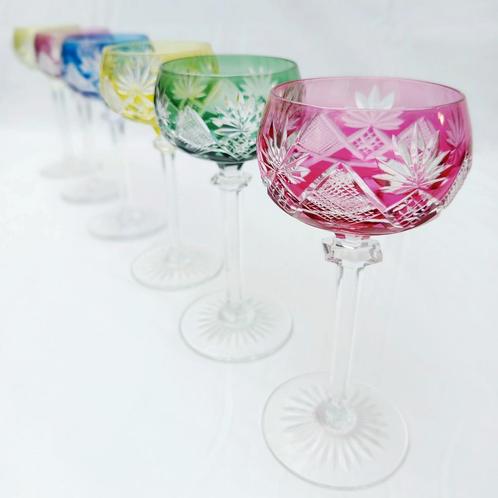6 Val-Saint-Lambert Bernkastel glazen - mint condition - '40, Antiek en Kunst, Antiek | Glaswerk en Kristal, Ophalen