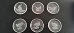 Sous-verres en cristal du Val Saint-Lambert (lot de 6)