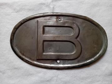 Ancienne plaque "B"