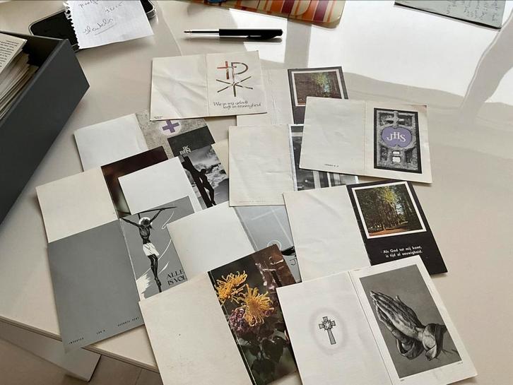 12 bidprentjes van Oud-Strijders Vuurkruisers, Verzamelen, Bidprentjes en Rouwkaarten, Bidprentje, Ophalen