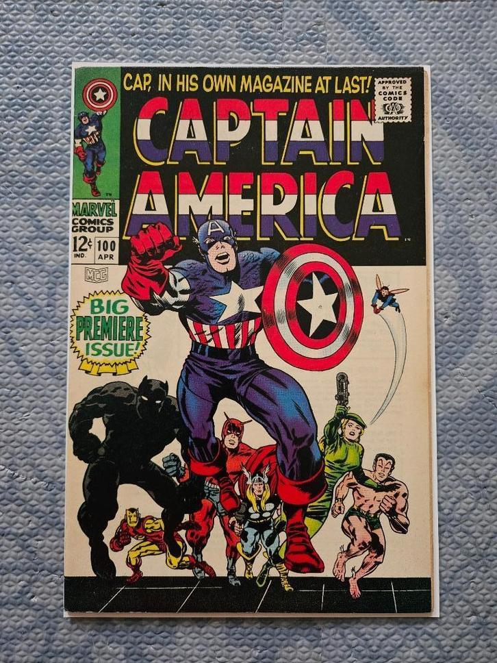 Captain America #100 (1968) Zeer fraai, Boeken, Strips | Comics, Gelezen, Eén comic, Amerika, Ophalen