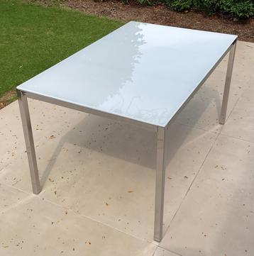 Tafel Ikea glazen blad, 100 à 150 cm, Enlèvement, Utilisé, 50 à 100 cm