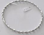 Bracelet rigide esclave (jonc) fermé torsadé en argent, NEUF, Enlèvement ou Envoi, Neuf, Argent, Argent