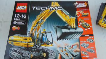 Lego 8043 Technic Graafmachine met Motor,met doos en boekjes beschikbaar voor biedingen