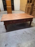 Mooie grote massief teakhouten salontafel 150x95cm, Ophalen, Gebruikt