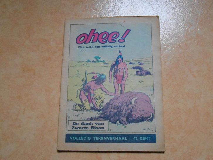 ohee 33b De dank van Zwarte Bison 1963 1 ste druk. Nederland, Boeken, Stripverhalen, Gelezen, Eén stripboek, Ophalen of Verzenden