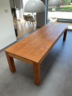 Teak tafel 3m op 1m, oerdegelijk gemaakt en mooie patine, Huis en Inrichting, Ophalen, 100 tot 150 cm, Teakhout, 200 cm of meer