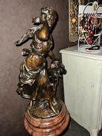 Franse bronzen sculptuur “La Tempête”  Mathurin Moreau, Antiek en Kunst, Ophalen, Brons