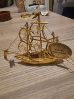 Swarovski 24 krt gouden zeilboot met 5 kristallen, Huis en Inrichting, Lampen | Kroonluchters, Ophalen, Nieuw, Overige materialen