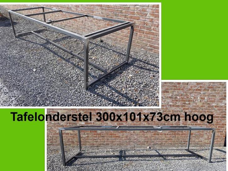 eettafel - NIEUW tafelonderstel 300x101x73 cm - tafelchassis, Huis en Inrichting, Tafels | Eettafels, Nieuw, 50 tot 100 cm, 200 cm of meer