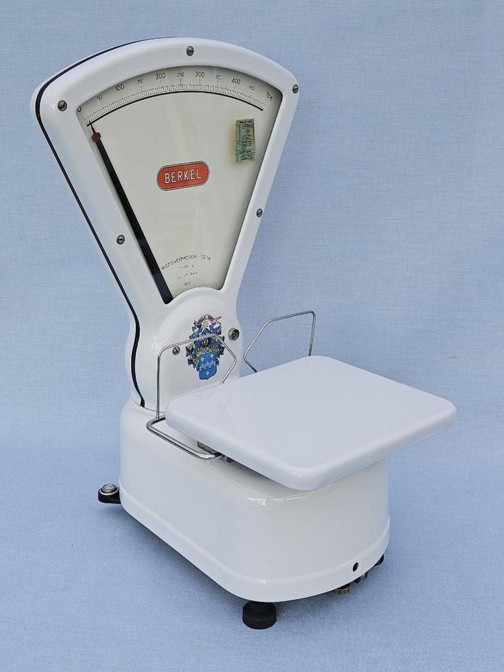 Berkel emaille weegschaal type L uit 1958 - Stella Duce, Elektronische apparatuur, Weegschalen, Gebruikt, Analoog, Winkelweegschaal
