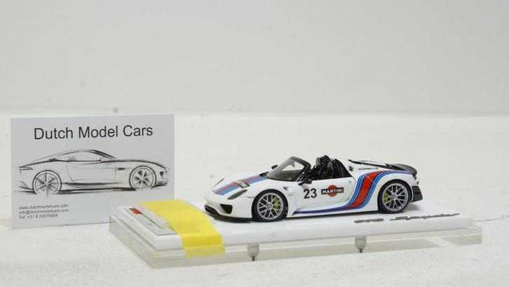 1:43 Porsche 918 Spyder Weissach Package (Martini) Make-Up, Hobby en Vrije tijd, Modelauto's | 1:43, Nieuw, Auto, Overige merken