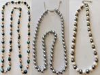 Colliers de perles de nacre , bleues, grises et/ou blanches, Bijoux, Sacs & Beauté, Réglable, Bleu, Autres matériaux, Enlèvement ou Envoi
