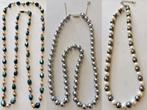 Colliers de perles de nacre , bleues, grises et/ou blanches, Bijoux, Sacs & Beauté, Colliers, Réglable, Bleu, Autres matériaux