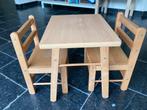 Kindertafel en 2 stoeltjes, hout, merk Combelle, Kinderen en Baby's, Kinderkamer | Tafels en Stoelen, Ophalen, Gebruikt, Tafel(s) en Stoel(en)