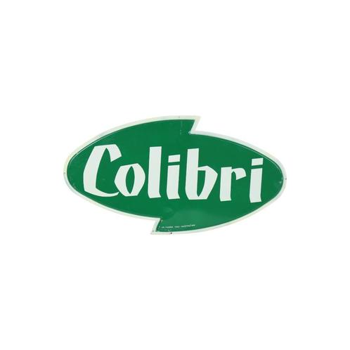 Vintage Groen Reclamebord Colibri Frisdrank Reclame 68x37cm, Verzamelen, Merken en Reclamevoorwerpen, Reclamebord, Ophalen of Verzenden