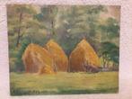 Antieke olieverf op paneel  Hooihoppers F Wyngaerden 1926, Enlèvement ou Envoi