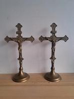 Antiquité vers 1900 CRUCIFIX bronze, Ophalen of Verzenden, Zo goed als nieuw
