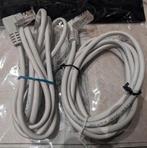 Ethernetkabel cat5e 1m40 - set van 2 - grijs., Computers en Software, Pc- en Netwerkkabels, Ophalen of Verzenden, Gebruikt