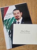 Gesigneerde foto - Handtekening - Saad Hariri (Libanon), Verzamelen, Koningshuis en Royalty, Ophalen of Verzenden, Zo goed als nieuw