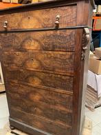 Antieke zevenlade kast (Mahonie - Wortelhout), Antiek en Kunst, Antiek | Meubels | Kasten, Ophalen