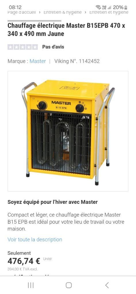 CHAUFFAGE 15 KW, Doe-het-zelf en Bouw, Verwarming en Radiatoren, Zo goed als nieuw, 800 watt of meer, Hoog rendement (Hr), Ophalen