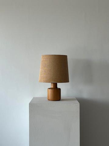 Vintage Deense Teakhouten Tafellamp, jaren 60 beschikbaar voor biedingen
