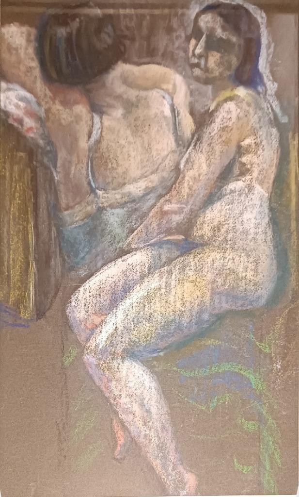 Miton Geirnaert (1908-2004): Studie Vrouw (49 x 70 cm), Antiek en Kunst, Kunst | Schilderijen | Klassiek, Ophalen of Verzenden