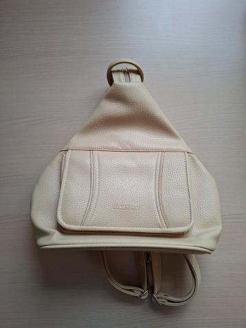 Cremekleurig Elyston handtas / rugzakje.   beschikbaar voor biedingen