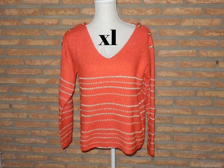 (105)- pull femme t.XL rouge - kilky -, Kleding | Dames, Truien en Vesten, Zo goed als nieuw, Maat 42/44 (L), Rood, Ophalen of Verzenden