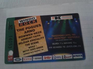15x oude tickets festivals-Studio Brussel-HUMO beschikbaar voor biedingen