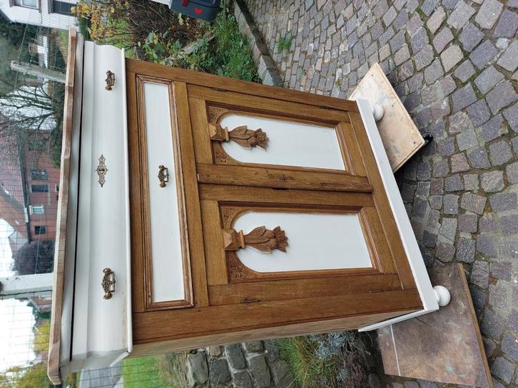 prachtige oude massieve meidenkast, Huis en Inrichting, Kasten | Wandmeubels, Gebruikt, Ophalen