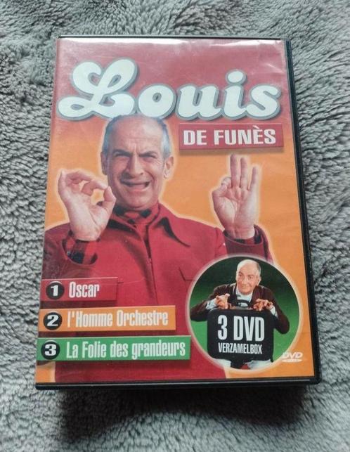 Te koop in een Louis De Funès dvd-box, Cd's en Dvd's, Dvd's | Komedie, Zo goed als nieuw, Actiekomedie, Boxset, Alle leeftijden