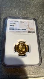 1915 Oostenrijk Ducat Restrike NGC 68, Postzegels en Munten, Edelmetalen en Baren, Ophalen of Verzenden, Goud