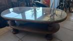 Mooie salontafel met glas in goede staat, Ophalen, Zo goed als nieuw, Glas