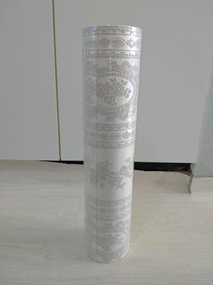 profielvinyl behang 12 rollen, Huis en Inrichting, Stoffering | Behang, Wit, Grijs, minder dan 10 m², Ophalen