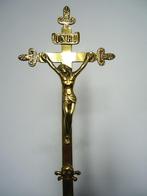 Croix Christ laiton Flamand 19ème siècle H 30✨😍🙏💑👌, Enlèvement ou Envoi