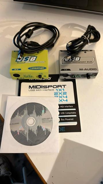 2stuks Midisport 2x2 Midiman en M-audio beschikbaar voor biedingen