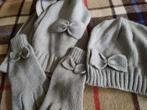 x Nieuwe grijze sjaal met muts en handschoenen (kinderen), Gants, Garçon ou Fille, Enlèvement ou Envoi, Neuf