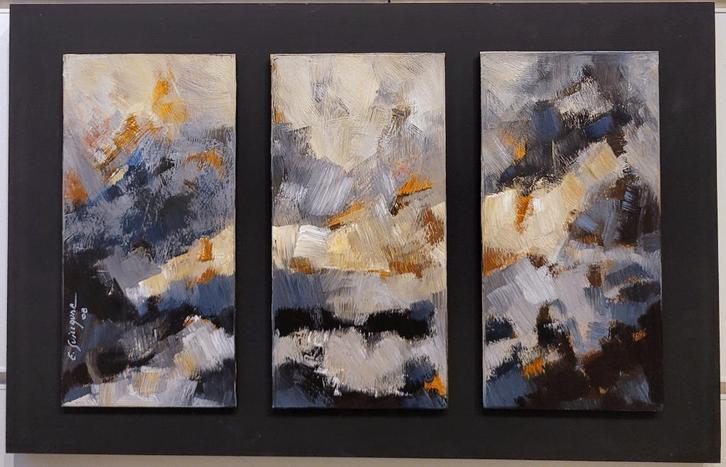 Emile GUILLAUME, paysage d' ailleurs, Antiquités & Art, Art | Peinture | Abstraite, Enlèvement ou Envoi