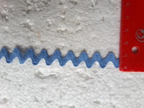 12 mm middenblauw zigzag serpentijnlint GS1255, Hobby en Vrije tijd, Naaien en Fournituren, Nieuw, Ophalen of Verzenden