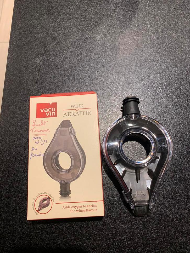 Vacu Vin Wine Aerator - Wijnbeluchter | Zwart, Verzamelen, Wijnen, Zo goed als nieuw, Ophalen of Verzenden