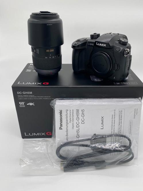 Panasonic GH5 + LUMIX 45-200 + DMW-BGGH5 Grip + accessories, Audio, Tv en Foto, Fotocamera's Digitaal, Zo goed als nieuw, Ophalen