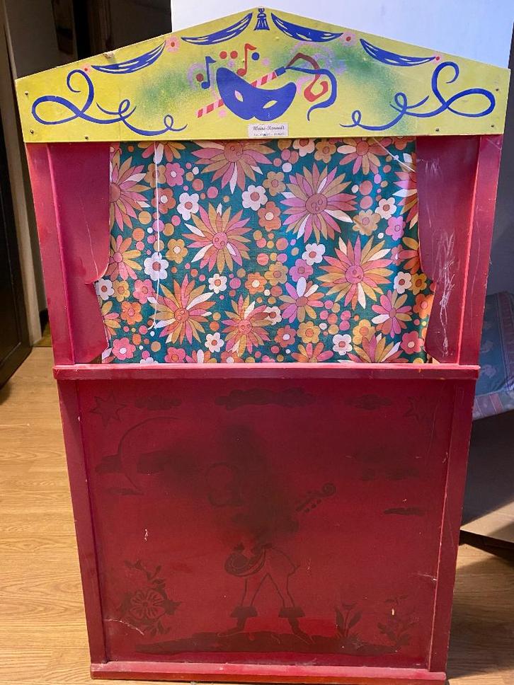 Complete set: Theater met 8 poppen, Antiek en Kunst, Antiek | Speelgoed, Ophalen of Verzenden