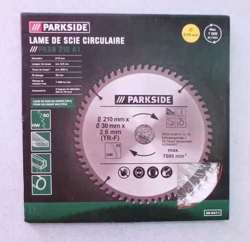 Lame de scie circulaire " neuve " Parkside PKSB 210 A1, Doe-het-zelf en Bouw, Gereedschap | Zaagmachines, Nieuw, Cirkelzaag, Ophalen