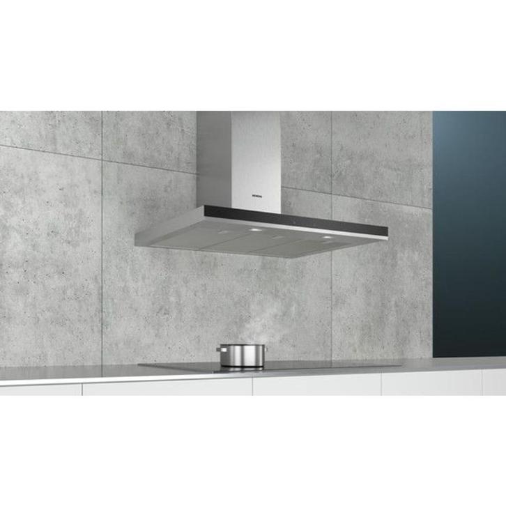 Siemens dampkap IQ LC96BHM50, Elektronische apparatuur, Afzuigkappen, Zo goed als nieuw, Vrijstaand, Wandschouwkap, 400 tot 600 m³ per uur