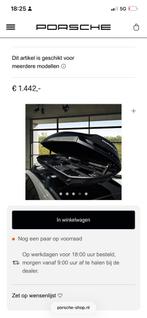 Originele dakkoffer met dakdragers voor een porsche panamera, Auto diversen, Dakkoffers, Ophalen, Zo goed als nieuw