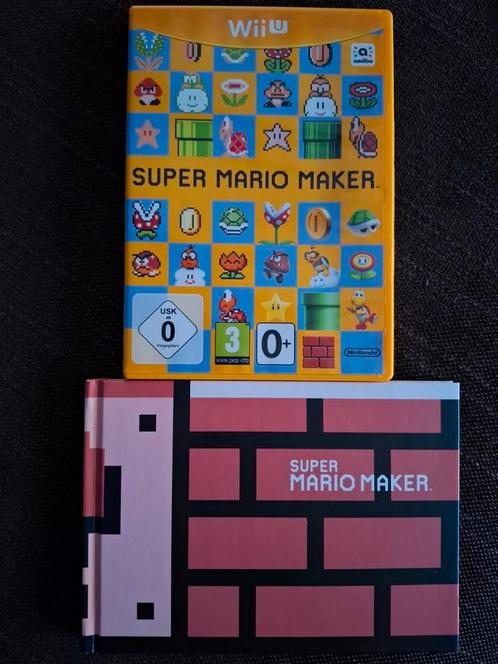 WiiU  Super Mario Maker + artbook, Games en Spelcomputers, Games | Nintendo Wii U, Zo goed als nieuw, Ophalen of Verzenden