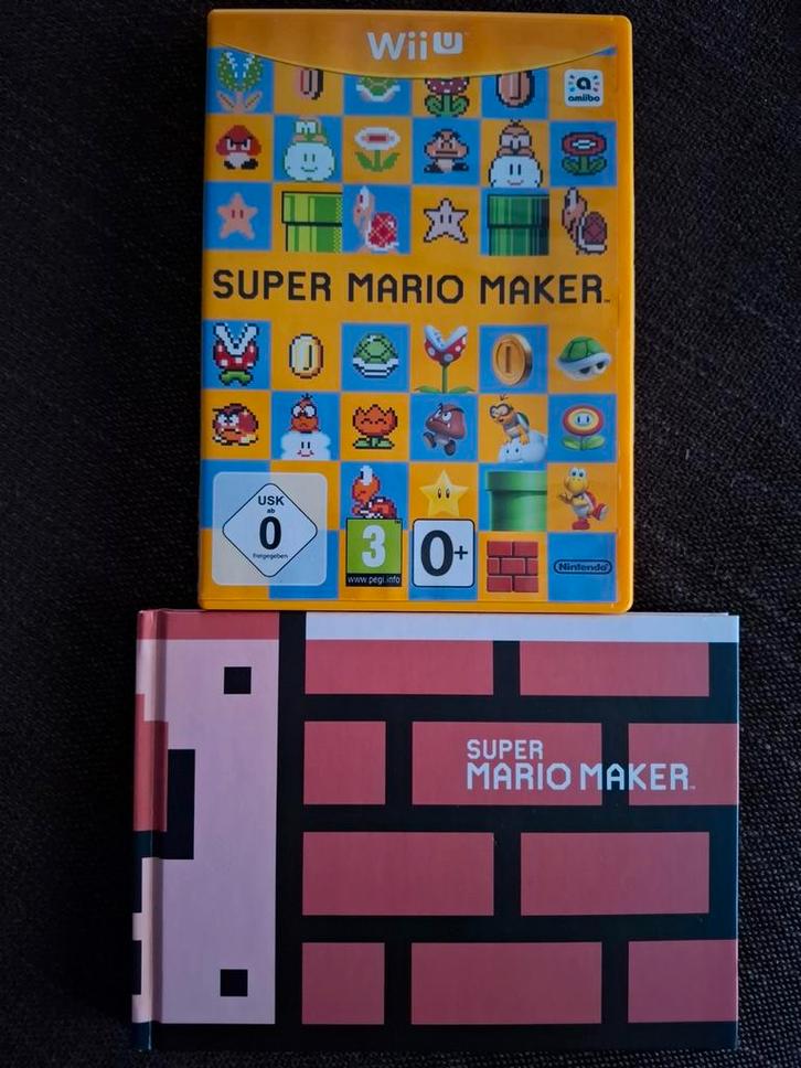 WiiU  Super Mario Maker + artbook, Games en Spelcomputers, Games | Nintendo Wii U, Zo goed als nieuw, Ophalen of Verzenden
